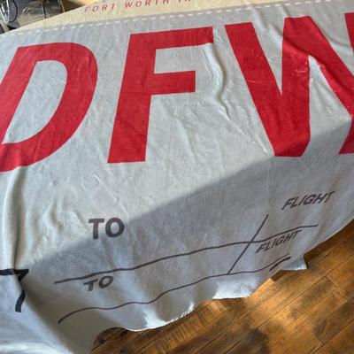 DFW airport blanket, airport pillow covers, Small & XSmall flip flops