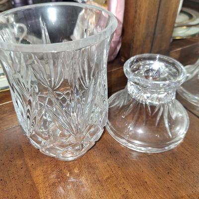 2 Pc Crystal Candleholder