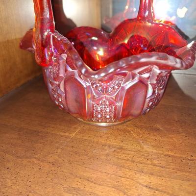 Carnival Glass Basket