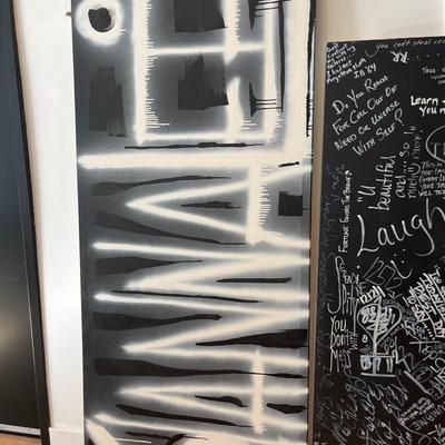 Two large canvas artwork