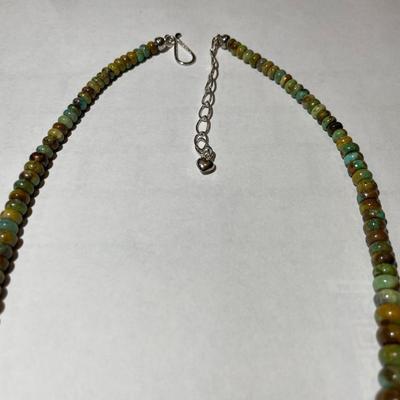 Jay King (DTR) Sterling Silver New Never Used Fashion Turquoise Beads 18"-20" Adjustable Necklace Preowned from an Estate....