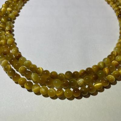 Jay King (DTR) Sterling Silver New Never Used Fashion Tiger's Eye 18"-20" Adjustable Triple Strand Necklace Preowned from...