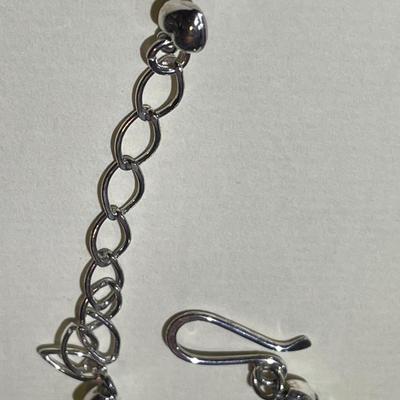 Jay King (DTR) Sterling Silver New Never Used Fashion Turquoise/Peridot Bead Necklace 18-20" Adjustable Preowned from an Estate....