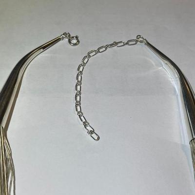 New Never Used Carolyn Pollack/Relios Liquid Sterling Silver 100-Strand Chain Adjustable Necklace 23"-26" (Jewelry #10).