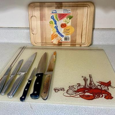 Knife and Cutting Board Lot
