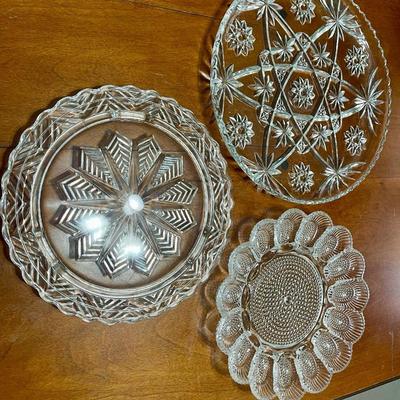 Crystal platter Lot