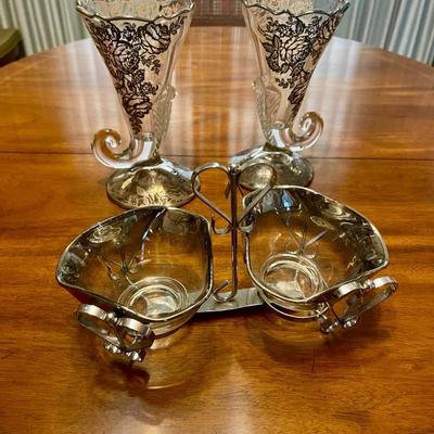 Vase and Dish - black