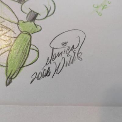 Original Walt Disney Jiminy Cricket Sketch Monica Willis Matted