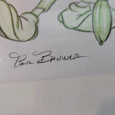 Original Disney Sketch by Paul Banwer Jiminy Cricket
