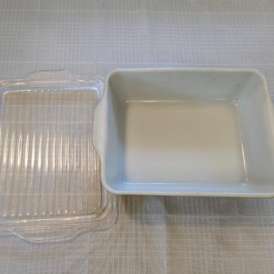 VTG Pyrex Spring Blossom Green Crazy Daisy Refrigerator Dish With Lid