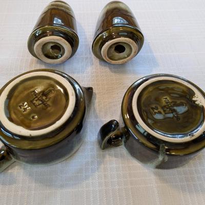 Lot of Vintage Pfaltzgraff USA Pottery Green Drip