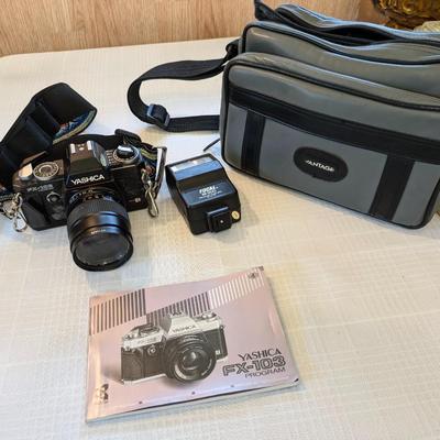 Nice Classic Yashica FX-103 Camera and Accessories