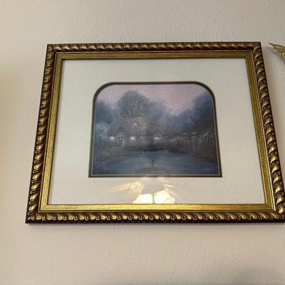 4 FRAMED THOMAS KINKADE ARTWORK