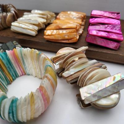 Summer Dazzle Abalone Shell Stretch Bracelets (7)
