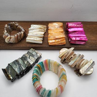 Summer Dazzle Abalone Shell Stretch Bracelets (7)