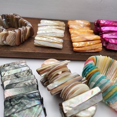 Summer Dazzle Abalone Shell Stretch Bracelets (7)