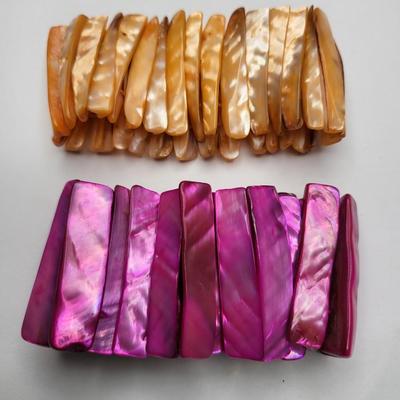 Summer Dazzle Abalone Shell Stretch Bracelets (7)