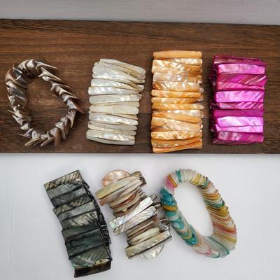 Summer Dazzle Abalone Shell Stretch Bracelets (7)