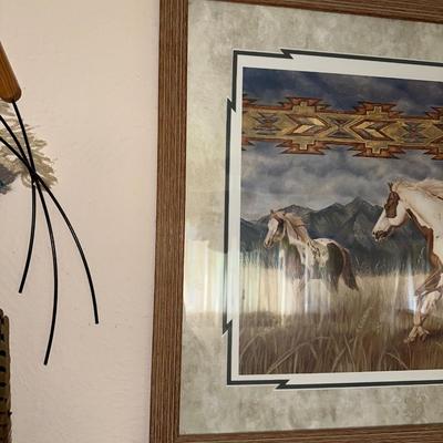 DAVID C BEHRENS "WIND WEAVER" AND NATIVE AMERICAN INSPIRED WALL DECOR