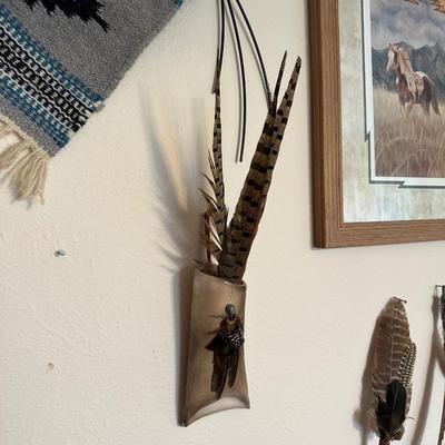 DAVID C BEHRENS "WIND WEAVER" AND NATIVE AMERICAN INSPIRED WALL DECOR