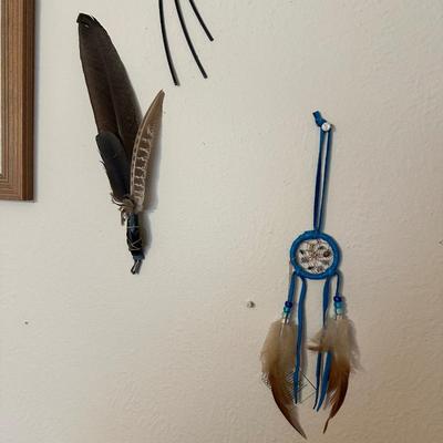 DAVID C BEHRENS "WIND WEAVER" AND NATIVE AMERICAN INSPIRED WALL DECOR