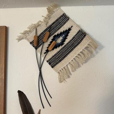 DAVID C BEHRENS "WIND WEAVER" AND NATIVE AMERICAN INSPIRED WALL DECOR
