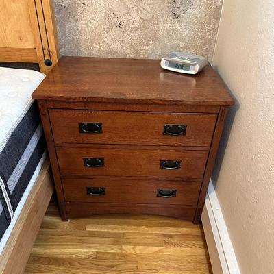 WALTER OF WABASH 3 DRAWER NIGHT STAND W/ALARM CLOCK