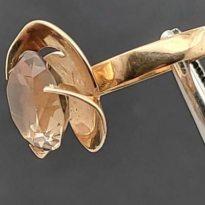Antique 10k Gold Ring Citrine Gemstone 4.4gr Size 5.5