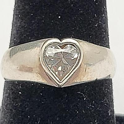 Vintage 925 Garnet Earrings, Gemstone Heart Ring 14gr