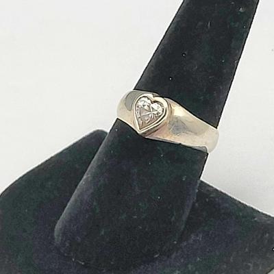 Vintage 925 Garnet Earrings, Gemstone Heart Ring 14gr