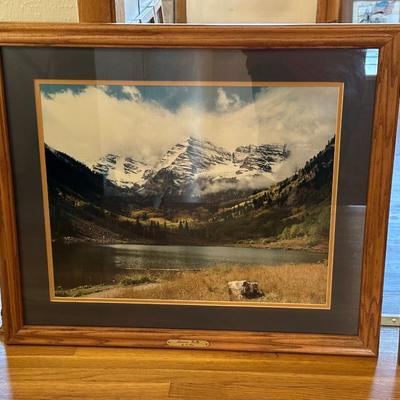 MAROON BELLS BY JP PACE, AND 2 OTHER FRAMED PICTURES