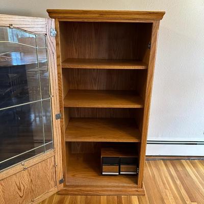 GLASS FRONT SHELVED CABINET