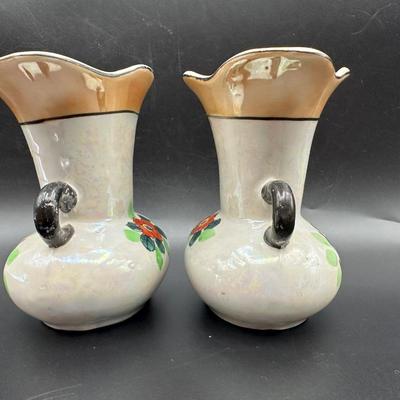 Vintage Japan Hand Painted Vases (2)