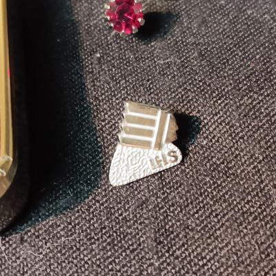10K AND STERLING TIE TACKS