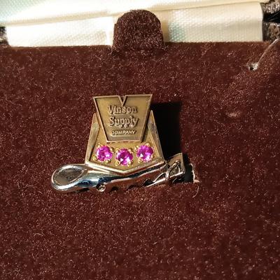 10K AND STERLING TIE TACKS