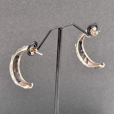 Two Pairs Sterling Silver & Onyx Earrings 22.3gr
