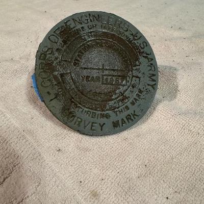 Corps of Engineers Copper Survey Marker
