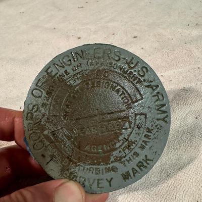 Corps of Engineers Copper Survey Marker