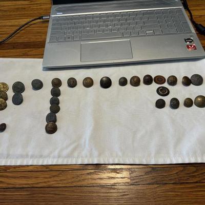 Vintage Military Jacket Buttons