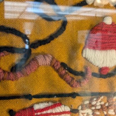 Lovely Fiber Art Fish, Lures Framed Artwork