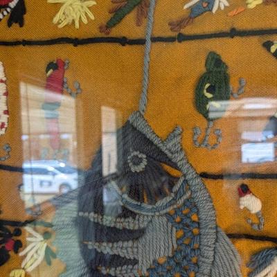 Lovely Fiber Art Fish, Lures Framed Artwork