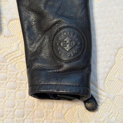 LADIES HARLEY DAVIDSON LINED LEATHER JACKET & A g400 FRINGED LEATHER JACKET