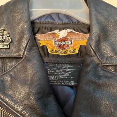 LADIES HARLEY DAVIDSON LINED LEATHER JACKET & A g400 FRINGED LEATHER JACKET