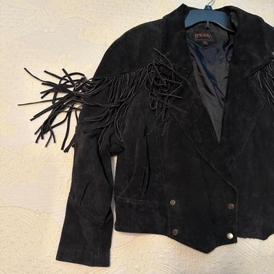 LADIES HARLEY DAVIDSON LINED LEATHER JACKET & A g400 FRINGED LEATHER JACKET
