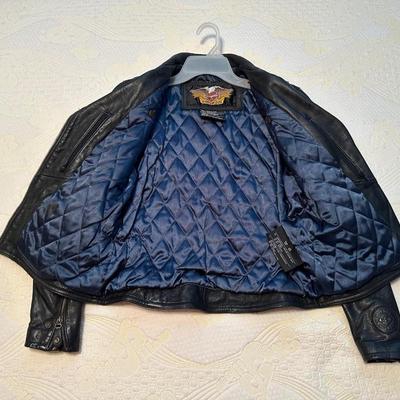 LADIES HARLEY DAVIDSON LINED LEATHER JACKET & A g400 FRINGED LEATHER JACKET