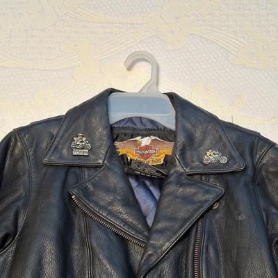LADIES HARLEY DAVIDSON LINED LEATHER JACKET & A g400 FRINGED LEATHER JACKET