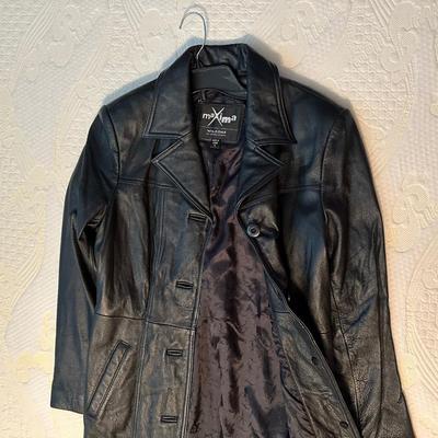 LADIES WILSON MAXIMA LEATHER MAXI COAT