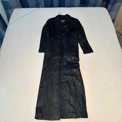 LADIES WILSON MAXIMA LEATHER MAXI COAT