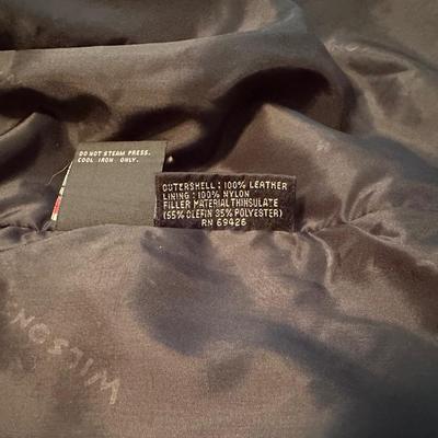 LADIES WILSON LINED LEATHER COAT SIZE XL