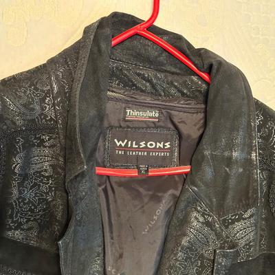 LADIES WILSON LINED LEATHER COAT SIZE XL